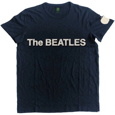 The Beatles Риза Logo & Apple App Slub Unisex Navy Blue L (BEATAPSLUB01MN03)