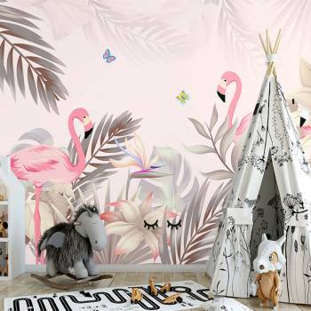 Image 1 of Art gift Фототапет Розова джунгла