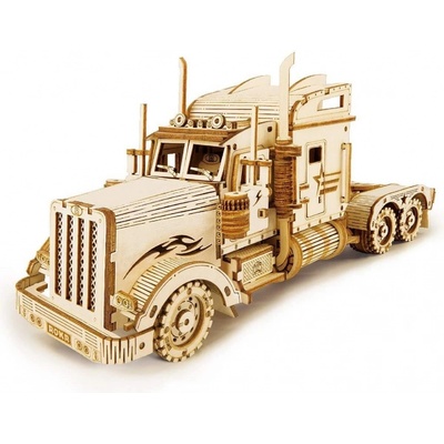 Robotime 3D drevené puzzle Nákladní tahač Heavy Truck 1:40 286 ks