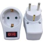 BlackBird Мрежов контакт 250V, Макс: 3680W 1x16A/250V GBK-01/01A Защита от деца + превключвател, бял BH1620 (BH1620)
