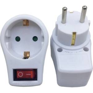 BlackBird Мрежов контакт 250V, Макс: 3680W 1x16A/250V GBK-01/01A Защита от деца + превключвател, бял BH1620 (BH1620)