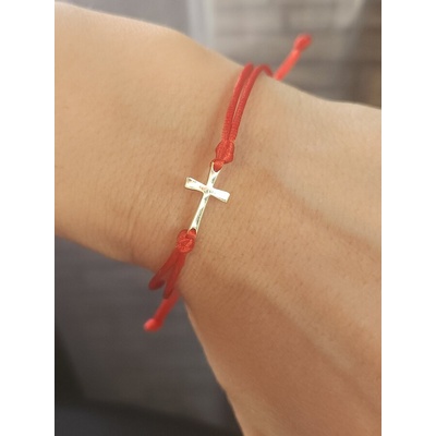 Мъжка гривна със златен кръст