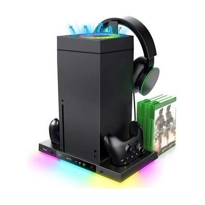 iPega XBX024S Multifunkční Nabíjecí RGB Stojan s Chlazením pro Xbox – Zboží Živě