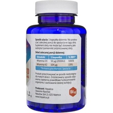 Hepatica Vitamin K2 Mk7 + D3 120 kapsúl