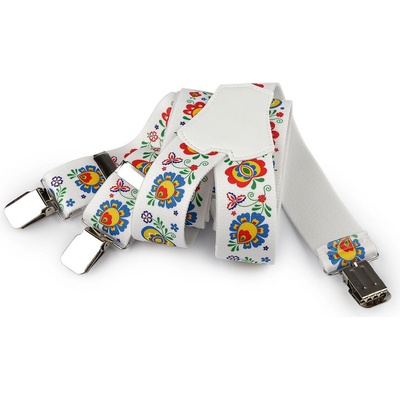 Prima-obchod Šle folklor šíře 4 cm délka 120 cm, barva 5 bílá