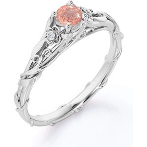 Silenti Jewelry Сребърен пръстен "Морганит" - 8 - 57мм (18.1мм диам. )