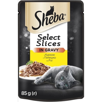 Sheba Пауч за котки с Пилешко в сос 85гр
