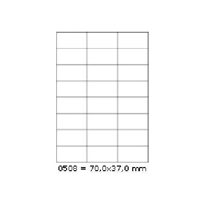 CDRmarket Самозалепващи етикети 70 x 37 mm, 24 етикети A4, 100 листа (R0ECO.0508A, 227013)