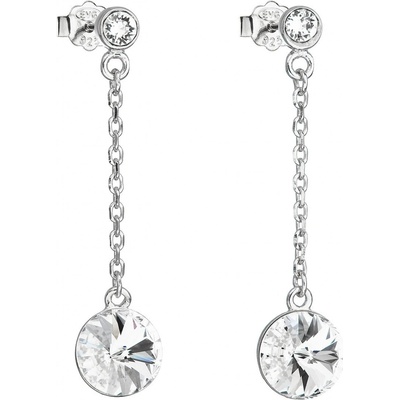 Pavona visací s krystaly Swarovski bílé kulaté 31270.1