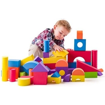 Plastica Stavebnica z penových kociek, 54 ks