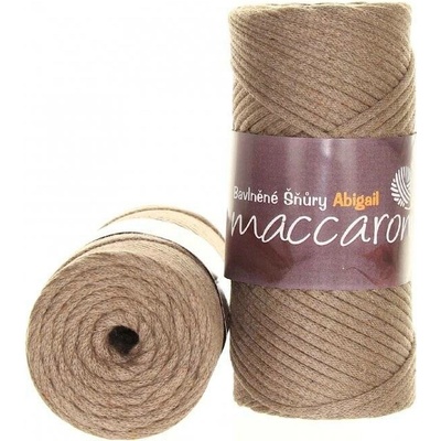 Maccaroni Abigail 3 mm sv.hnědá