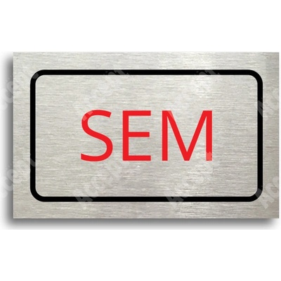ACCEPT Tabulka SEM - TAM - typ 29 (80 x 50 mm) - stříbrná tabulka - barevný tisk
