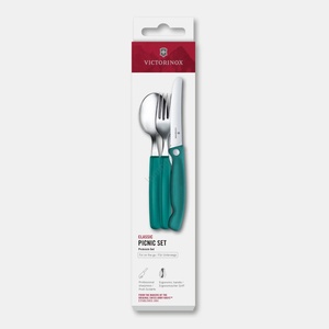 Victorinox - Комплект прибори за пикник SWISS CLASSIC, 3 бр. , тюркоазен (GG701)