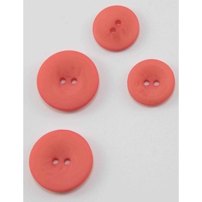 Dierkový gombík perleťový - tmavo lososový - priemer 2 cm