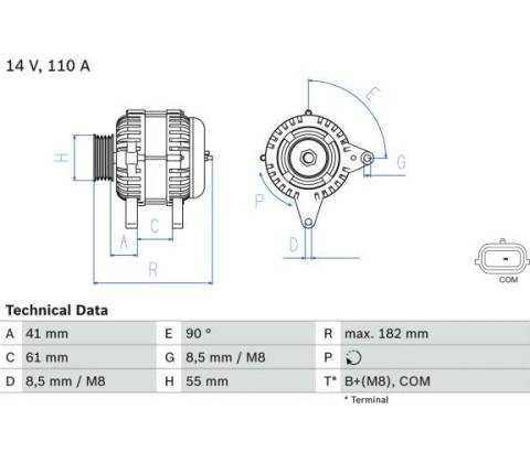 generátor BOSCH 0 986 080 710
