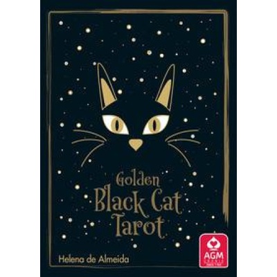AGM-Urania Golden Black Cat Tarot - High quality slip lid box with gold foil | Helena de Almeida