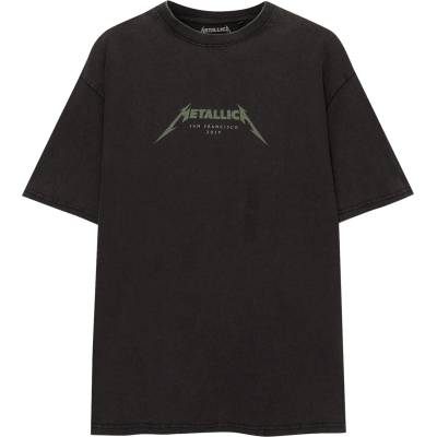 Pull&Bear Тениска 'METALLICA' черно, размер XL