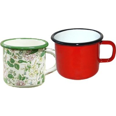 MAKRO Hrnček smalt rôzne dekory 5cm 90 ml