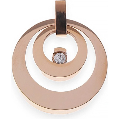 MPM Dámský ocelový nerezový přívěsek Lauren růžově pozlacený SPD.7271