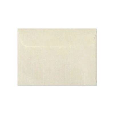 Ozdobné obálky Holland - B7, 120 g/m2, struktura látky, krémové, 10 ks