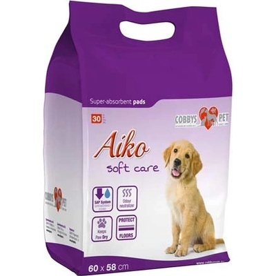 Cobbys Pet Aiko Soft Care podložky pre psov 60 x 58 cm 30 ks