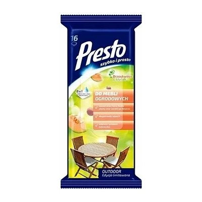 Presto Clean vlhčené utierky záhradný nábytok 16 ks