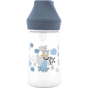 Lorelli Бебешко шише с широко гърло Lorelli My Friend - 250 ml, Cameo Blue (10200840004) - baby