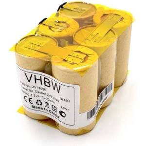 VHBW Батерия за Black & Decker DV7205, 3000 mAh (800115402)