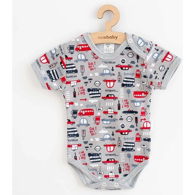 Dojčenské bavlnené body s krátkym rukávom New Baby Go!go!go!