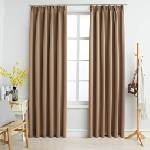 Pure Line Home Плътни завеси в цвят таупе с перделък, 2 бр. , 140 x 225 см - zalegloto - 62,00 лв
