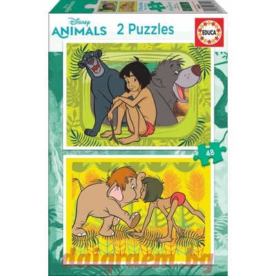 Educa Пъзел educa 18641 - 2 х 48 части - Книга за джунглата (edu18641)