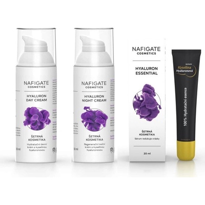 Nafigate kyselina hyaluronová denní krém 50 ml + noční krém 50 ml + sérum 20 ml