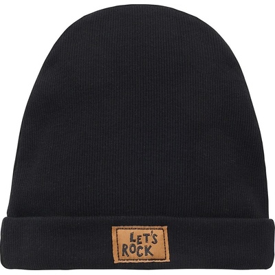 Pinokio Čepice žebrovaná Let´s Rock černá