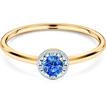 SAVICKI Годежен пръстен Savicki: злато, син сапфир, диаманти