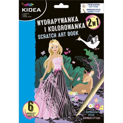 Kidea vyškrabovacie obrázky 2v1 Princezná