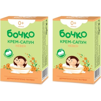 Бочко Бебешки крем-сапун Бочко - Невен, 2 х 75 g
