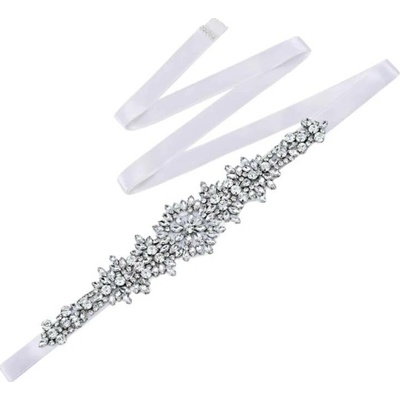 Naishide Jewelry Luxusní svatební pás s krystaly bílá