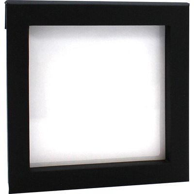 Luxusní transparentní etue - dárková krabička 100 x 100 mm černá