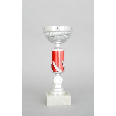 Stříbrnočervený sportovní pohár 23 29 cm 25 cm