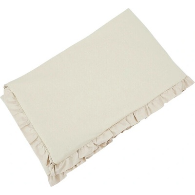 EKO Mantinel do postieľky bavlnený s volánikom Light Beige 180cm