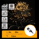 Aigostar - LED външен коледен гирлянд 800xLED/8 функции 23m IP44 топла бяла (AI1405)