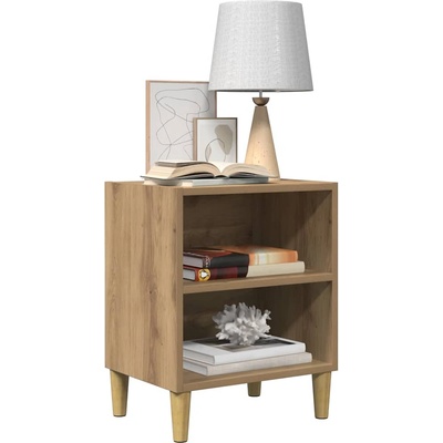 vidaXL Нощни шкафчета, 2 бр, дъб артизан, 40x30x50 см, инженерно дърво (856419)