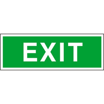 Everglow Exit - fotoluminiscenční, hliník Materiál: Hliník, Rozměry značení: 30 x 10,5 cm
