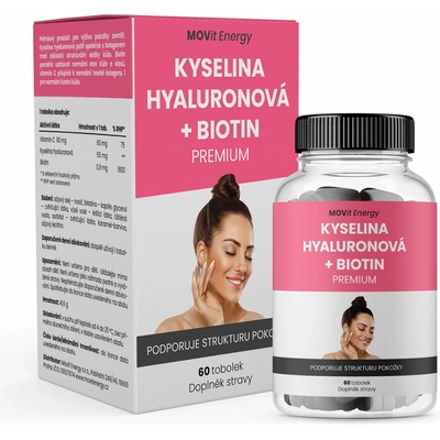 MOVIT ENERGY Kyselina hyalurónová + biotín premium 60 kapsúl