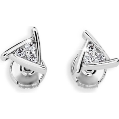 Cutie Jewellery - diamonds Náušnice DZ6481-1927 na šroubek ze zlata s diamanty