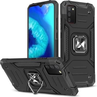 Wozinsky Хибриден кейс Wozinsky Ring Armor с магнитен държач за Samsung Galaxy A03s, Черен