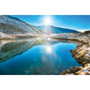 DIMEX ART Флизелинов фототапет ледниково езеро в планината 375 x 250 см