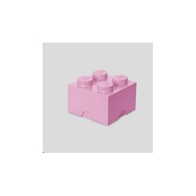 LEGO® úložný box 25 x 25 x 18 cm svetle ružová