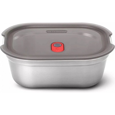 Black Blum Кутия за храна Black+Blum Meal Prep FBSS-BX-L017, 1.2 l, Правоъгълна, Подходяща за фурна, Без BPA, Неръждаема стомана, Сив/Червен (FBSS-BX-L017)