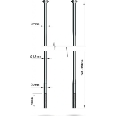 drát Remerx 2-1,7-2 x 294 mm